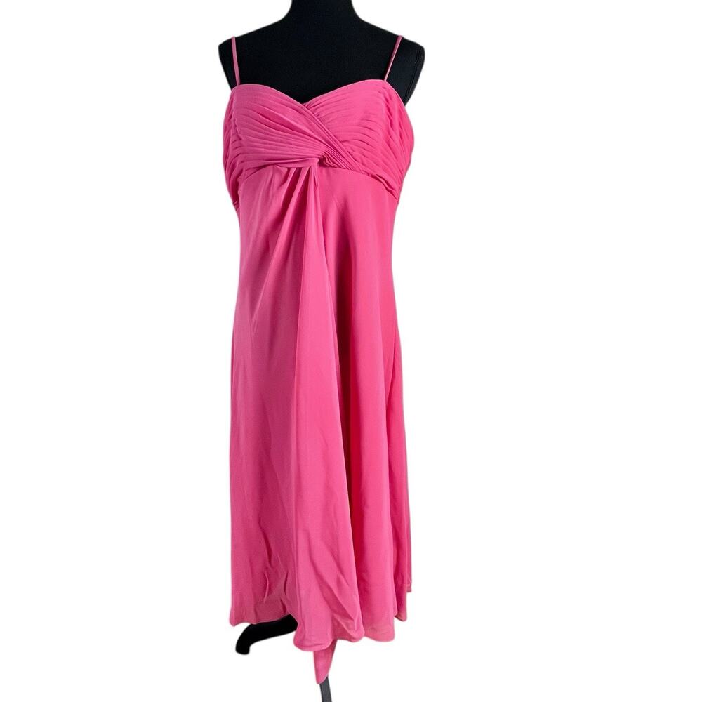 Davids Bridal Empire Waist Formal Dress Sz 14 Strapless Or Spaghetti Strap Coral